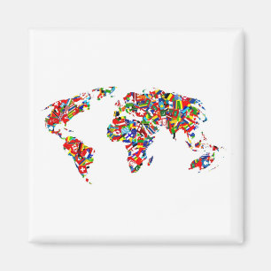 Imán Mapa de la bandera