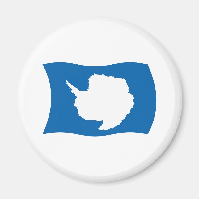 Imán Mapa de la Bandera Antártica (Frente)