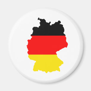 Imán Mapa de la bandera de Alemania del mismo tamaño