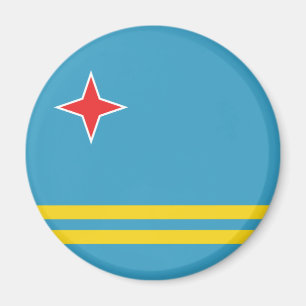 Imán Mapa de la bandera de Aruba