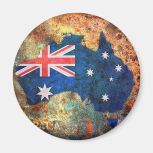 Imán Mapa de la bandera de Australia