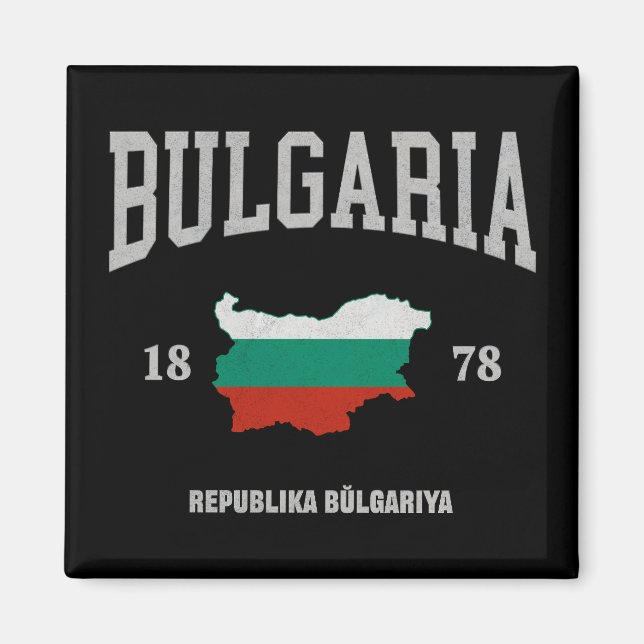 Imán Mapa de la bandera de Bulgaria (Frente)