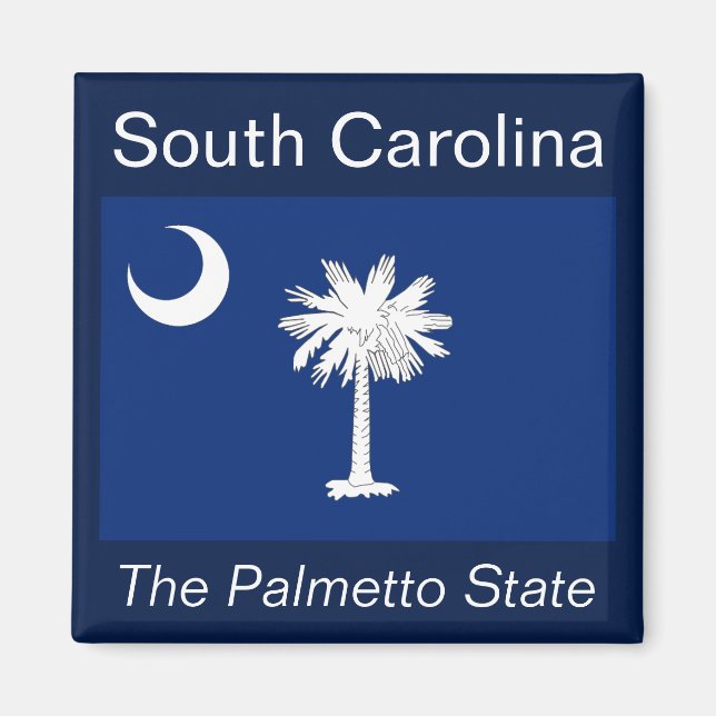 Imán Mapa de la bandera de Carolina del Sur (Frente)