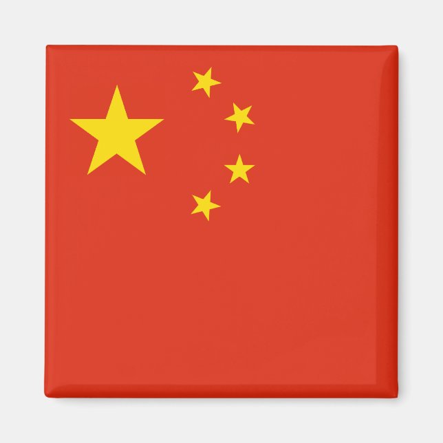 Imán Mapa de la bandera de China (Frente)