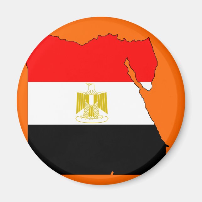 Imán Mapa de la bandera de Egipto (Frente)
