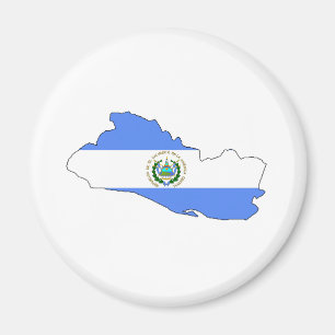 Imán Mapa de la bandera de El Salvador del mismo tamañ