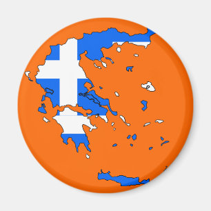 Imán Mapa de la bandera de Grecia
