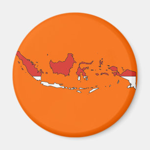 Imán Mapa de la bandera de Indonesia