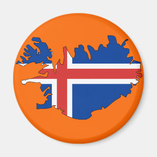 Imán Mapa de la bandera de Islandia