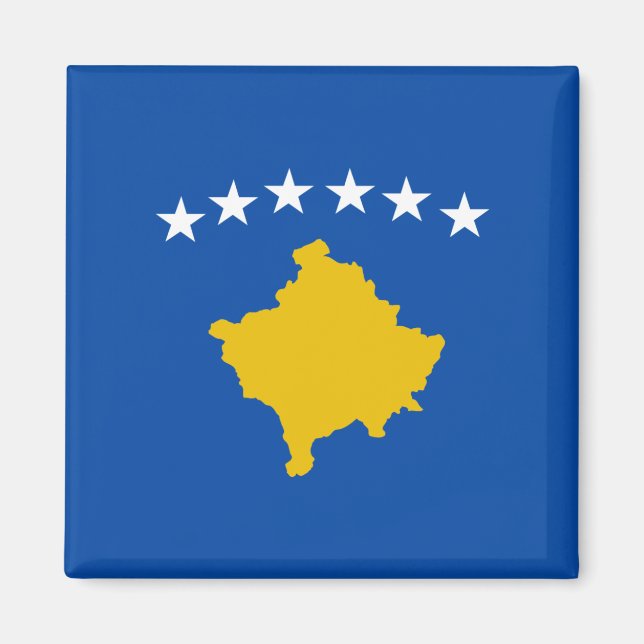 Imán Mapa de la bandera de Kosovo (Frente)