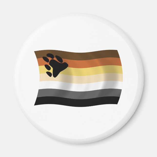 Imán Mapa de la bandera de la fraternidad del oso (Frente)