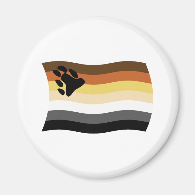 Imán Mapa de la bandera de la fraternidad del oso (Frente)