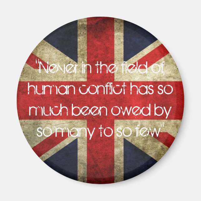 Imán Mapa de la bandera de la Unión de Churchill (Frente)