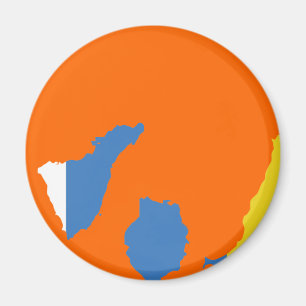 Imán Mapa de la bandera de las islas Canarias