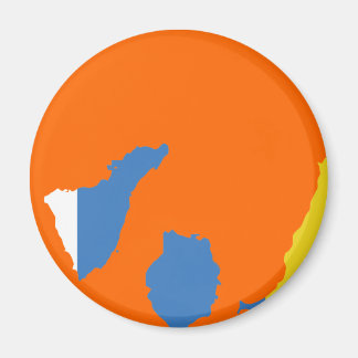Imán Mapa de la bandera de las Islas Canarias