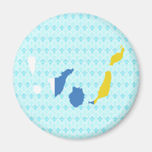 Imán Mapa de la bandera de las islas Canarias del mismo