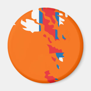 Imán Mapa de la bandera de las Islas Feroe