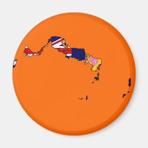 Imán Mapa de la bandera de los turcos y de Caicos