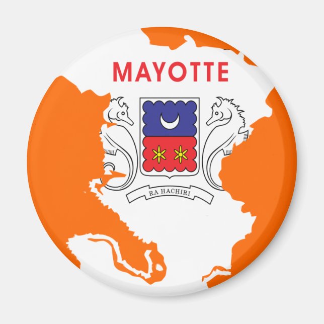 Imán Mapa de la bandera de Mayotte (Frente)