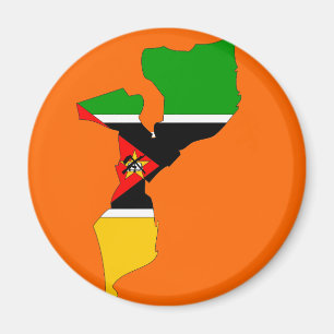 Imán Mapa de la bandera de Mozambique