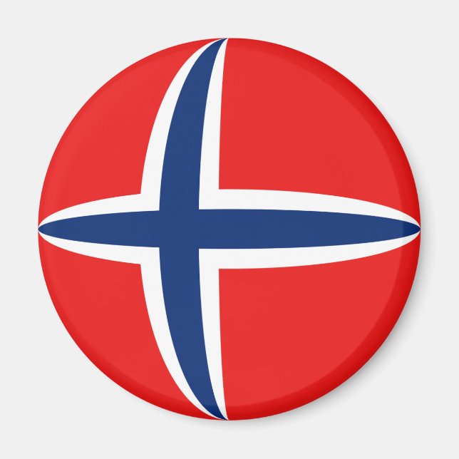 Imán Mapa de la bandera de Noruega (Frente)