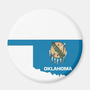 Imán Mapa de la bandera de Oklahoma