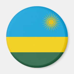 Imán Mapa de la bandera de Ruanda
