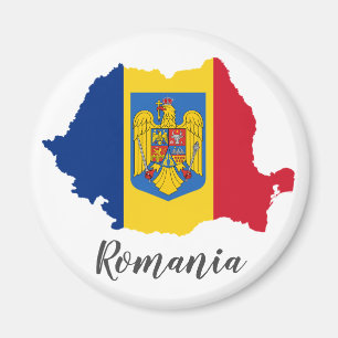 Imán Mapa de la bandera de Rumania