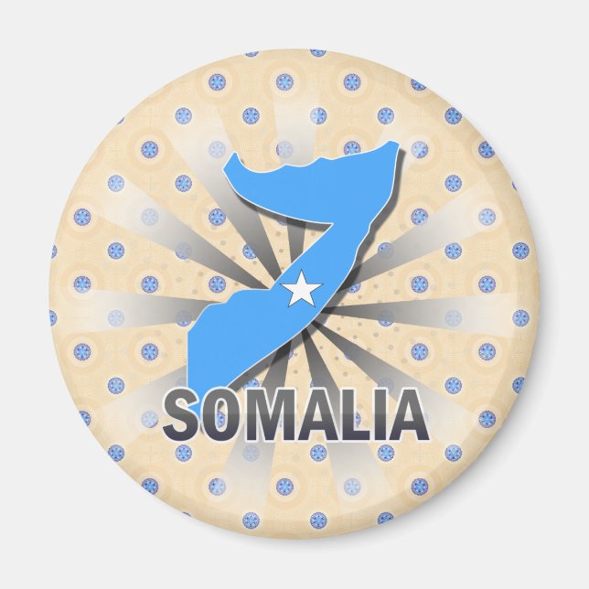 Imán Mapa de la bandera de Somalia 2.0 (Frente)