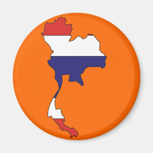 Imán Mapa de la bandera de Tailandia