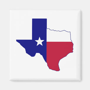 Imán Mapa de la bandera de Texas