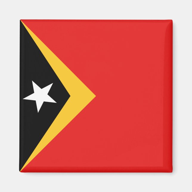 Imán Mapa de la bandera de Timor Oriental (Frente)