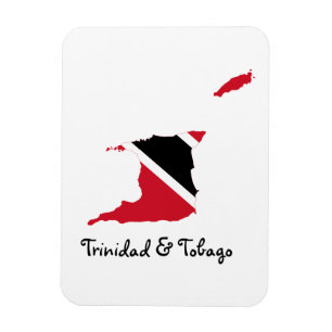 Imán Mapa de la bandera de Trinidad and Tobago