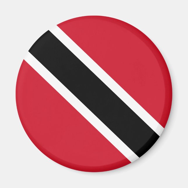 Imán Mapa de la bandera de Trinidad y Tobago (Frente)
