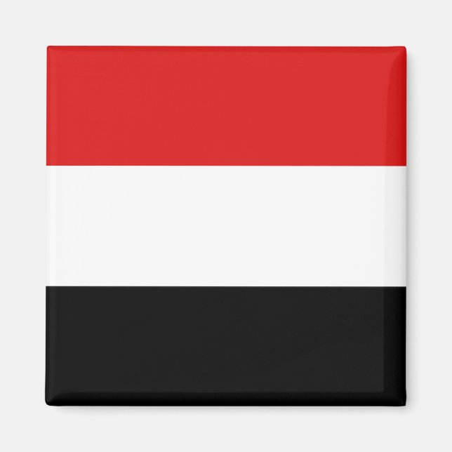 Imán Mapa de la bandera de Yemen (Frente)