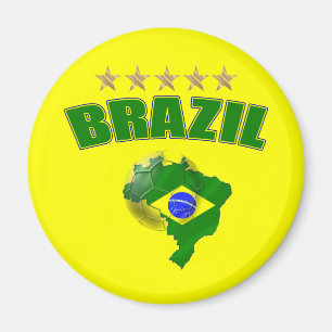 Imán Mapa de la bandera del brasilen@o del Brasil del