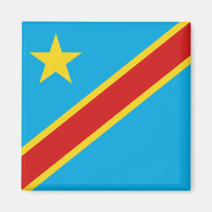 Imán Mapa de la bandera del Congo-Kinshasa