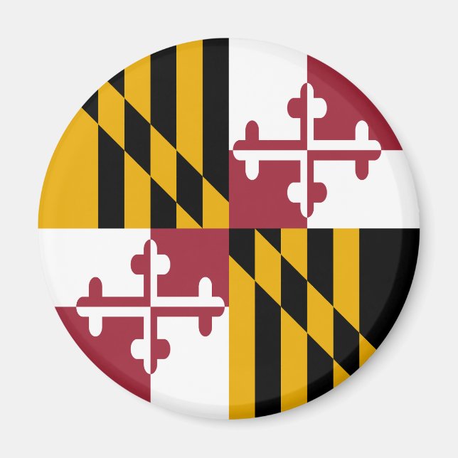 Imán Mapa de la bandera del estado de Maryland (Frente)