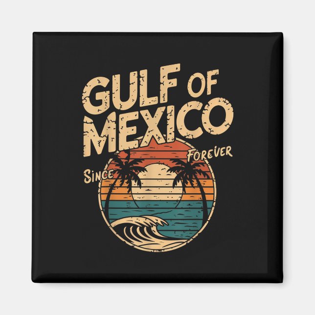 Imán Mapa De La Bandera Del Golfo De México De Estados  (Frente)