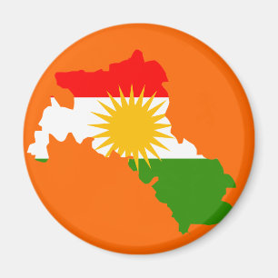 Imán Mapa de la bandera del Kurdistan