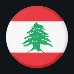 Imán Mapa de la bandera del Líbano<br><div class="desc">Revista con la bandera del Líbano,  oficialmente la República del Líbano.</div>