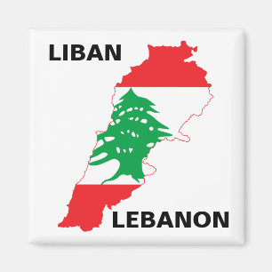 Imán Mapa de la bandera del Líbano