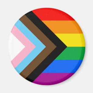 Imán Mapa de la bandera del orgullo LGBTQ+