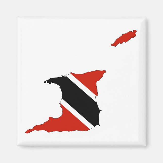Imán mapa de la bandera del país de trinidad (Frente)