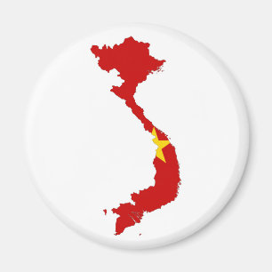Imán mapa de la bandera del país de vietnam