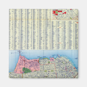 Imán Mapa de la calle San Francisco