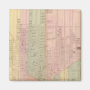 Imán Mapa de la ciudad de Detroit