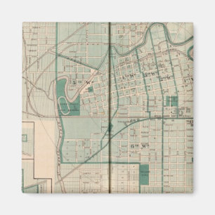 Imán Mapa de la ciudad de Fort Wayne con Cedarville