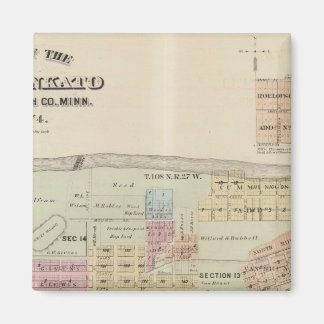Imán Mapa de la ciudad de Mankato, Minnesota