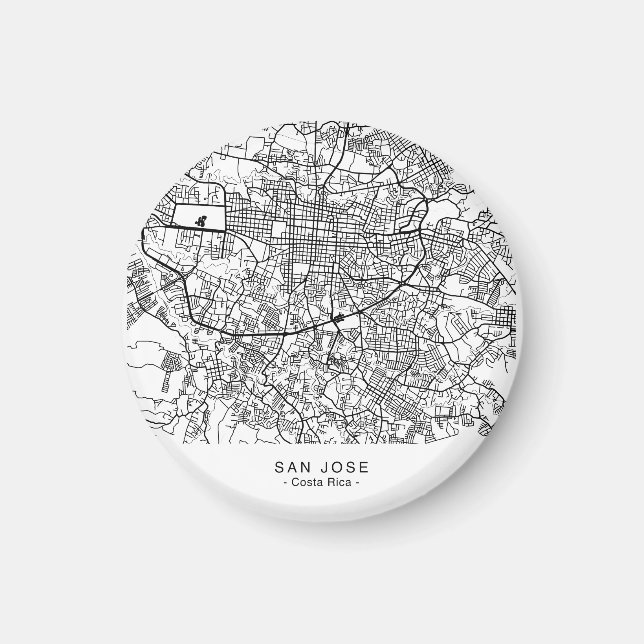 Imán Mapa de la ciudad de SAN JOSE (Frente)